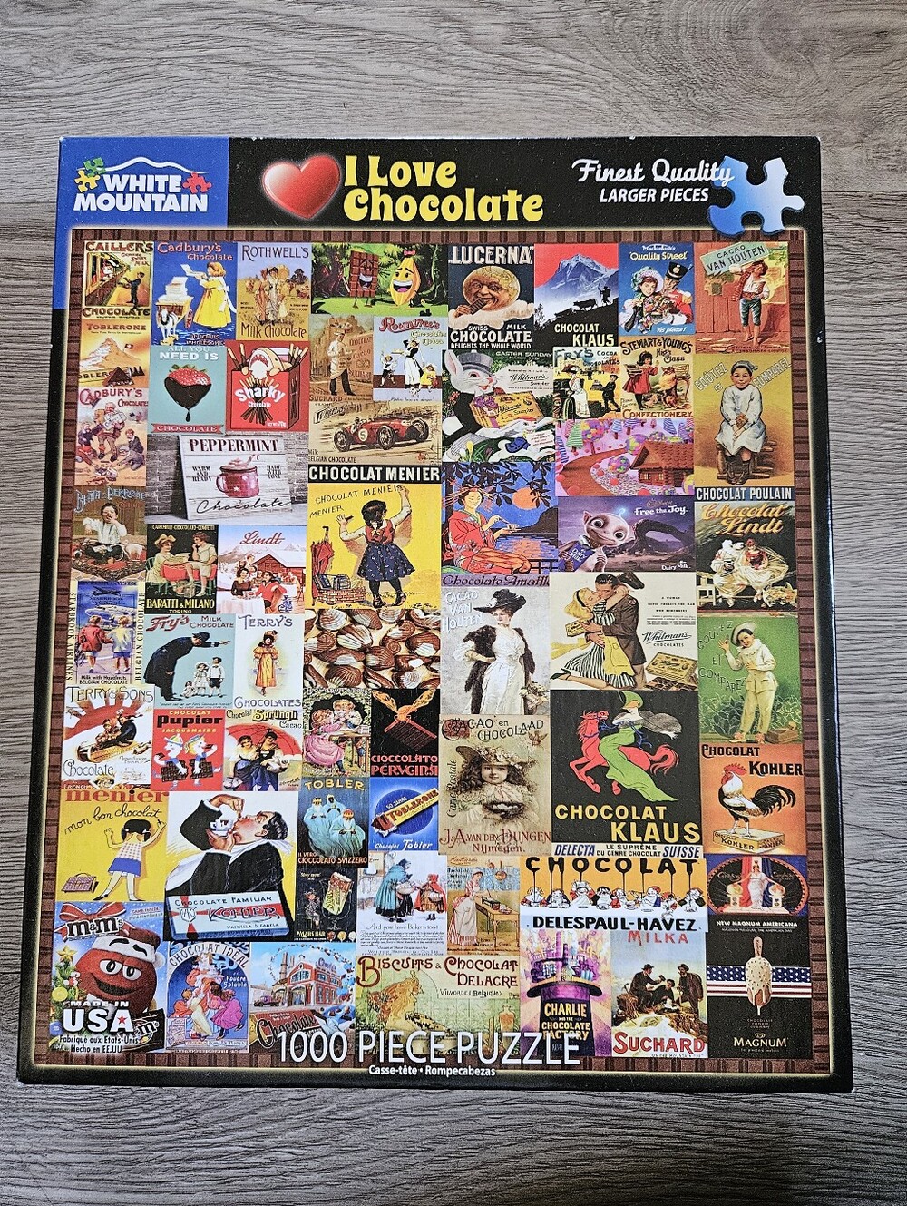 White Mountain 1000 Piece Puzzle "I Love Chocolate"